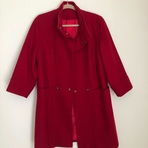 Vintage Red Peacoat